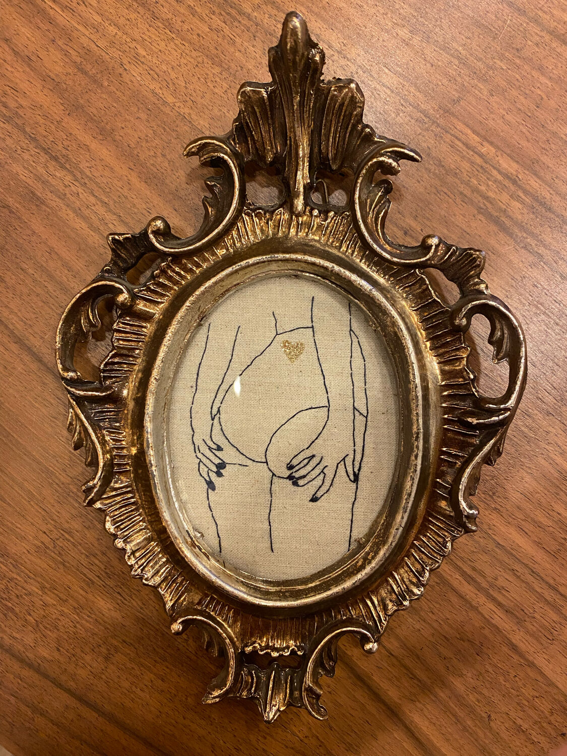 Framed hand embroidery