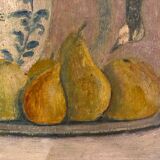 Still life with fruits, flowers and pheasant signed 20th century