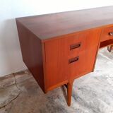 Vintage Scandinavian dressing table, teak 60s, signed Nathan