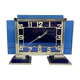 Art deco luxury clock jaz artic crystal and chrome circa 1930