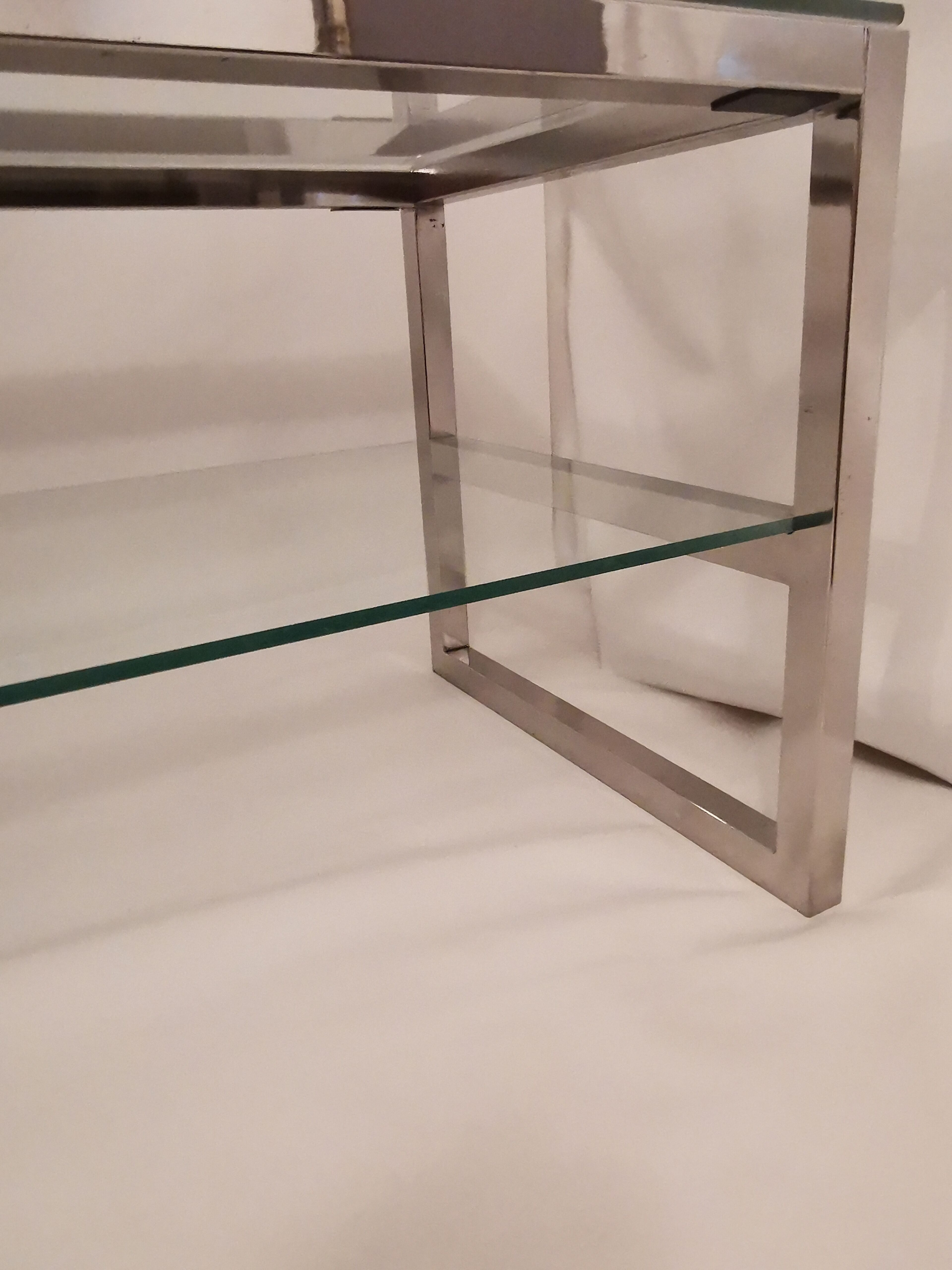 Vintage chrome coffee table