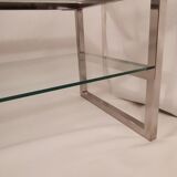 Vintage chrome coffee table