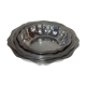 Lot de 4 plats ronds creux en inox