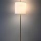 Vintage Scandinavian Brass and Fabric Floor Lamp