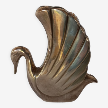 Vase cygne laiton