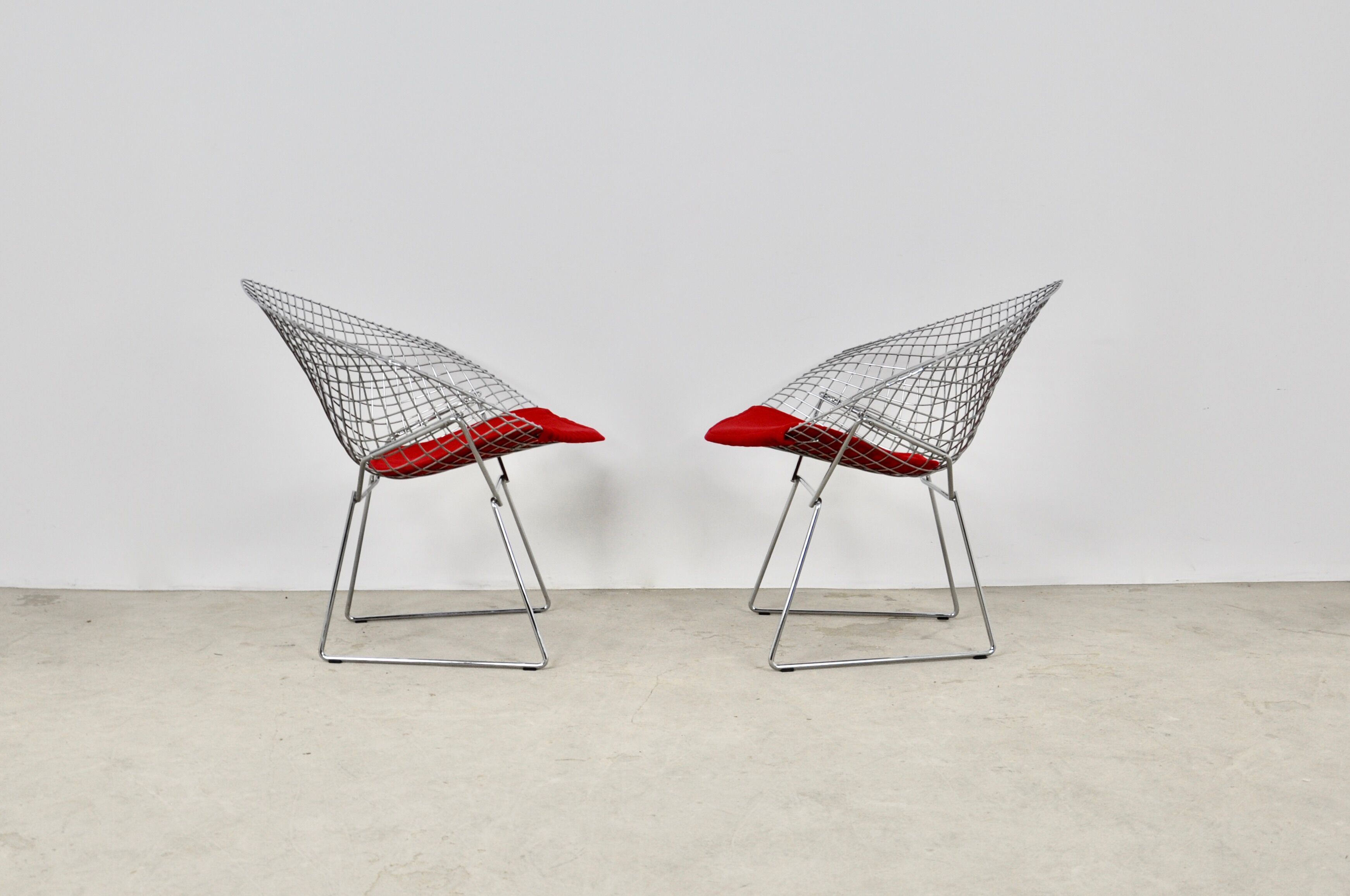Diamond chairs by Harry Bertoia for Knoll, 1980s