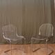 Série de 4 chaises en acier tubulaire