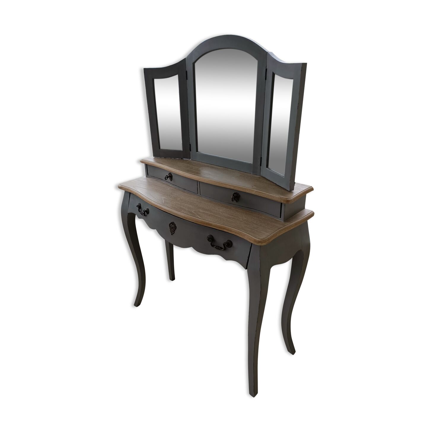 Coiffeuse à miroir triptyque