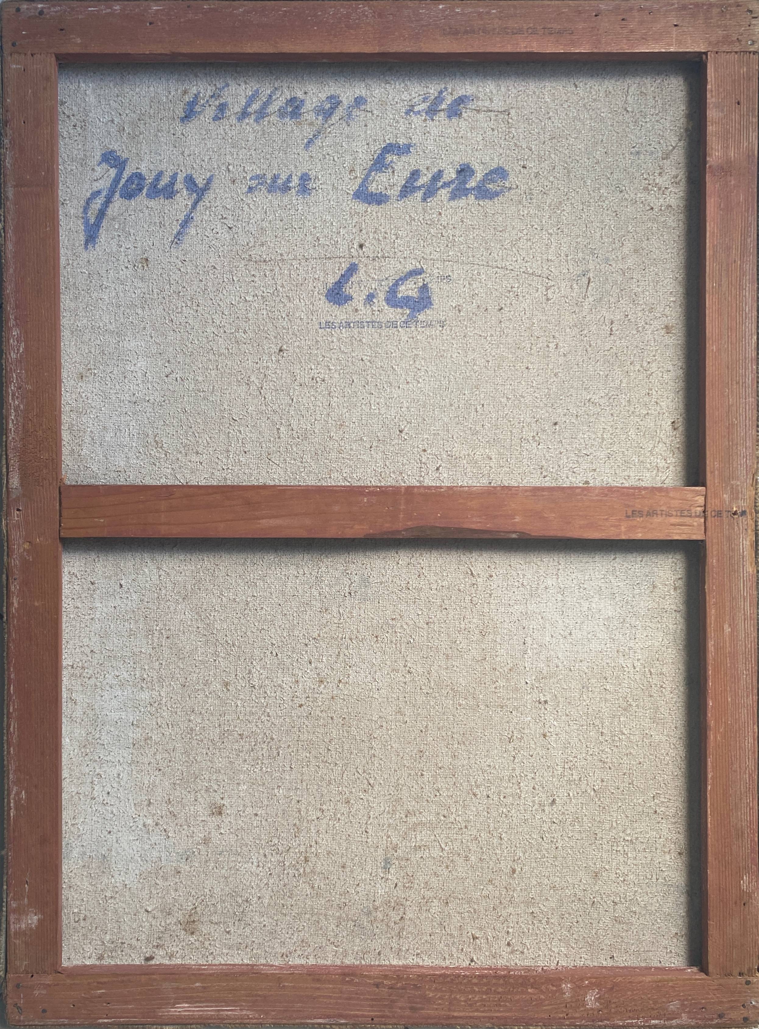 HST painting "Landscape in Jouy sur Eure" by Léon Gaudeaux (1893 / 1947)