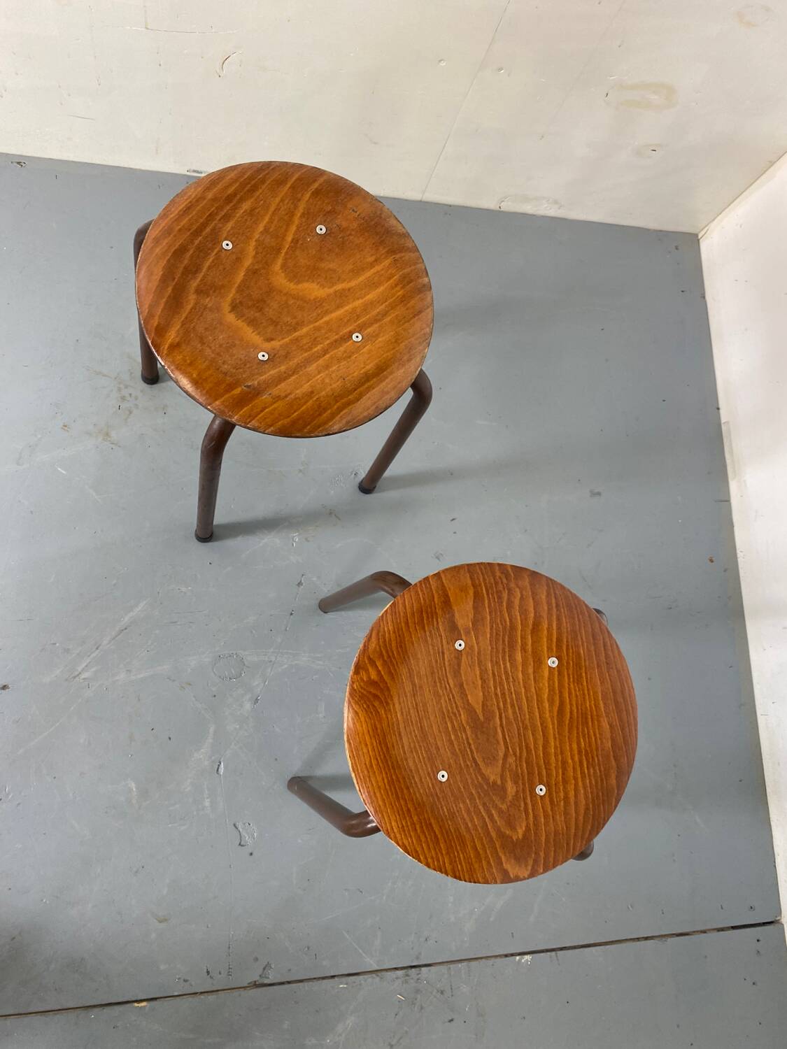 Vintage Industrial Stools from Marko, 1950s, Set of 2