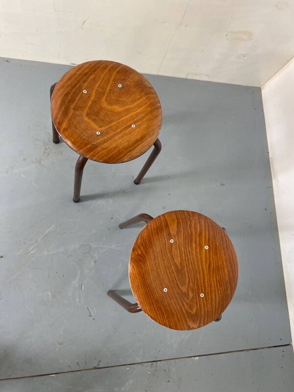Tabourets Industriels Vintage de Marko, 1950s, Set de 2
