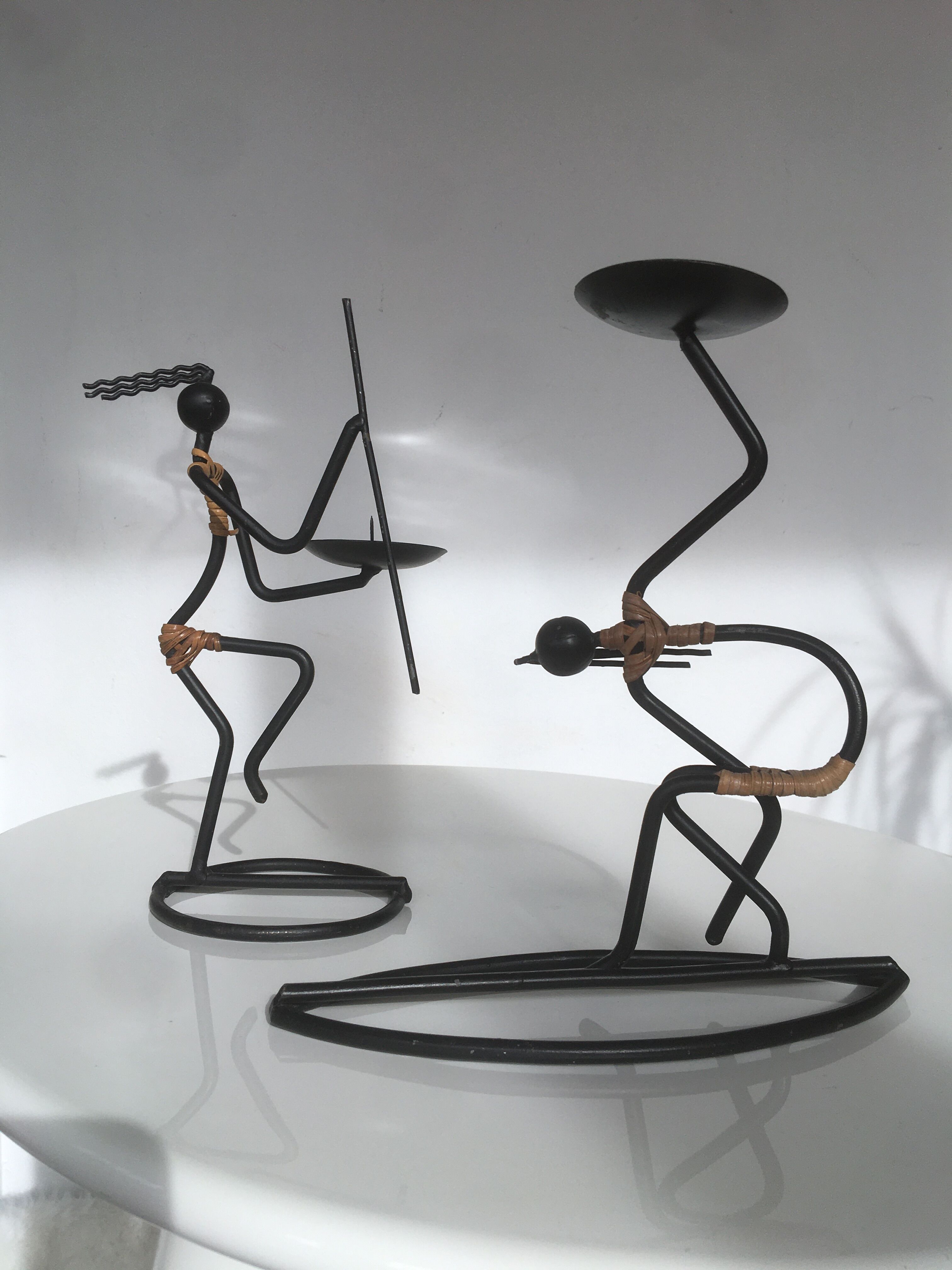 Mid-century Danish candlestick duo Laurids Lonborg