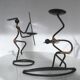 Mid-century Danish candlestick duo Laurids Lonborg