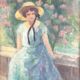 Tableau Jeune fille au chapeau