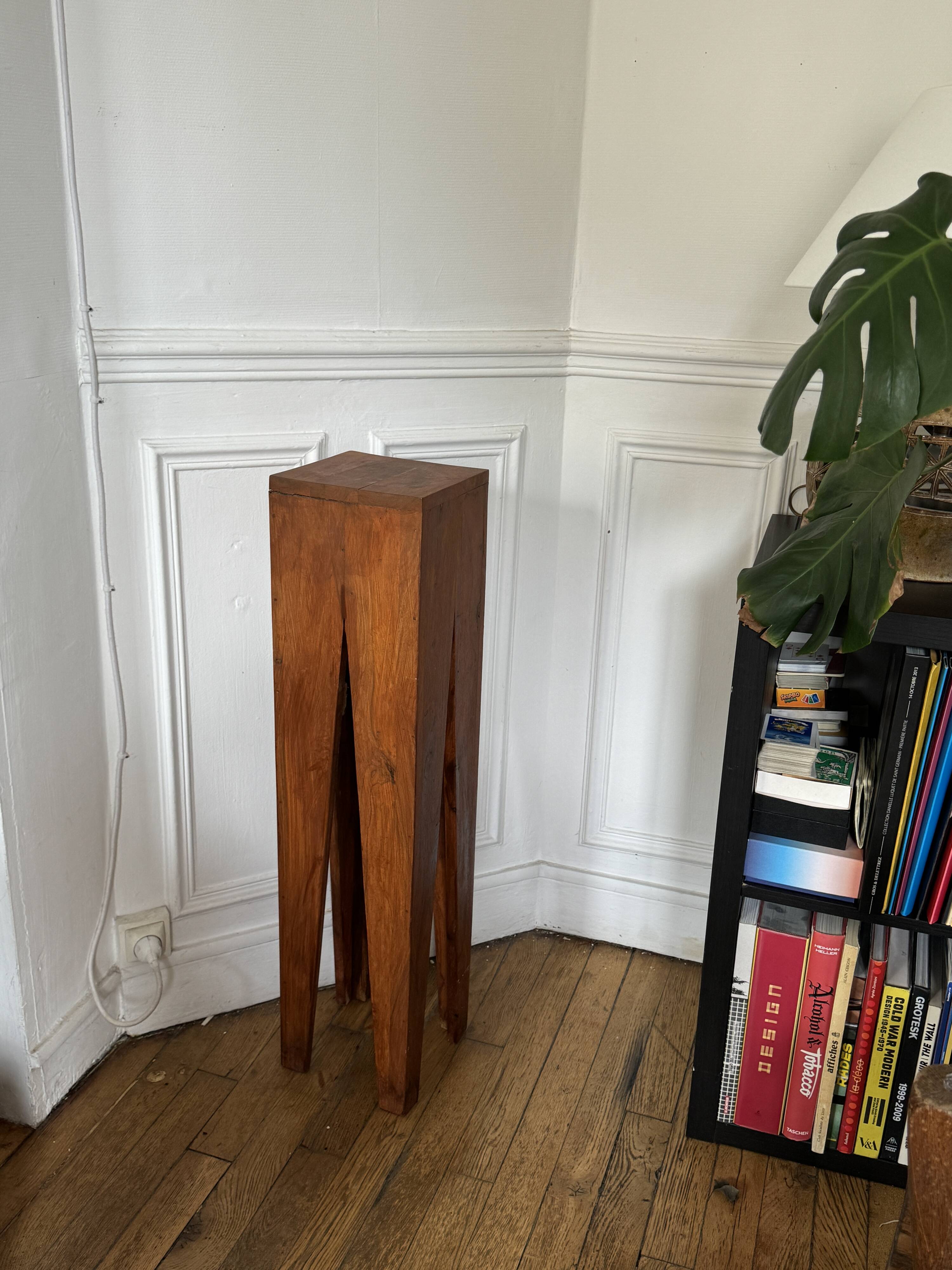Large vintage wooden stool