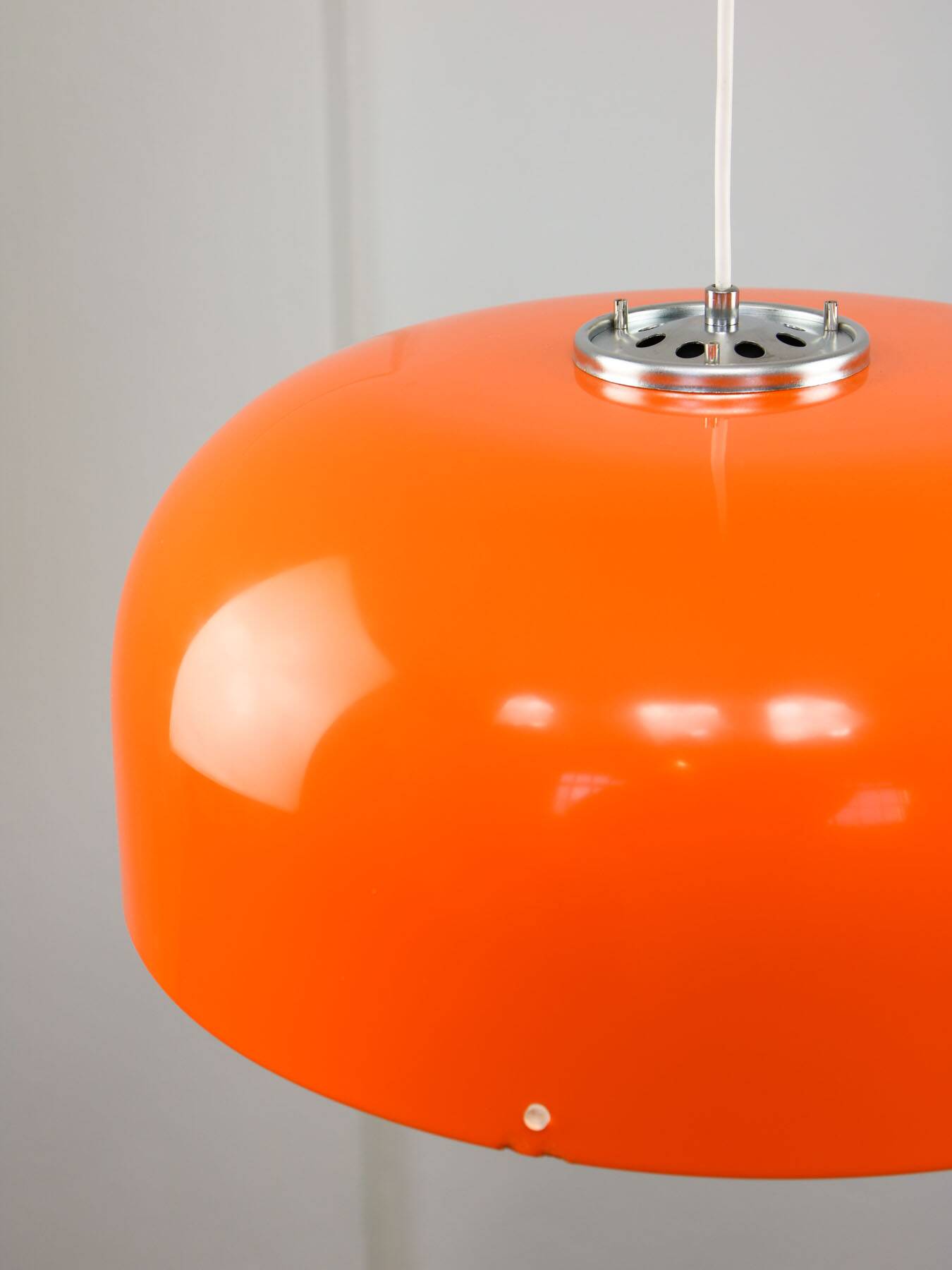 Big Space Age Pendant from Guzzini in Orange, 1970s