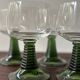 Vintage maximalist twisted green stemmed wine glass roemer