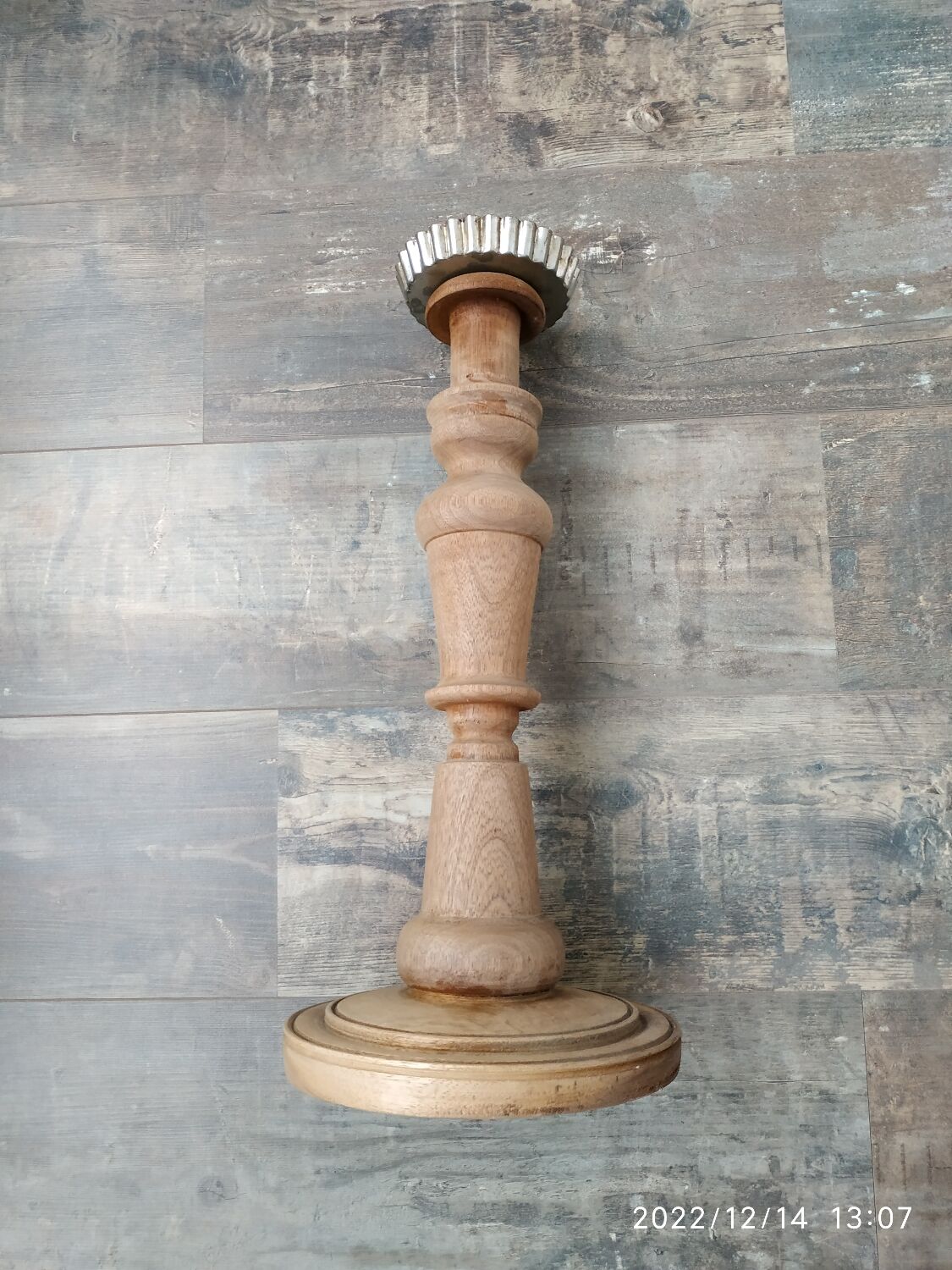 Wooden candle holder