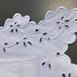 FM embroidered linen pillowcase English embroidery
