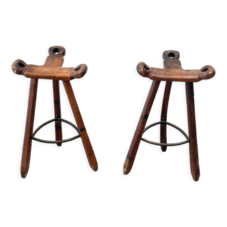 Pair of vintage spanish bar stools