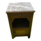 19th century white marble bedside table