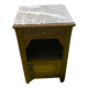 19th century white marble bedside table
