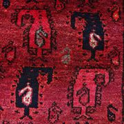 Vintage hand-knotted Boteh rug in natural wool from Afghanistan, 1960s.