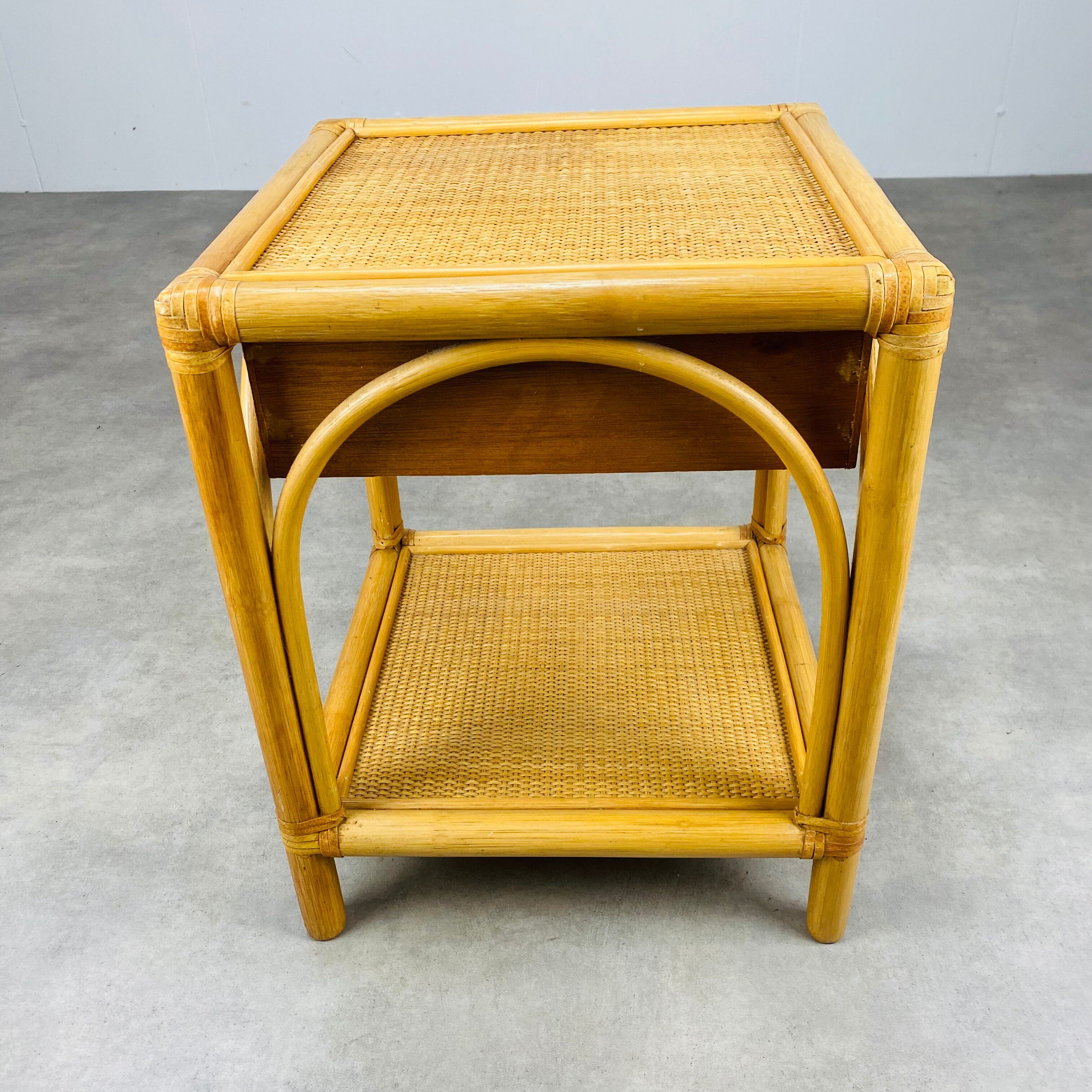 Vintage rattan bedside from the 60s