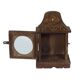Small old wall display case clock box patina original india