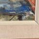 Original Swedish Oil on Canvas - "Abstract Harbour Motif" vintage