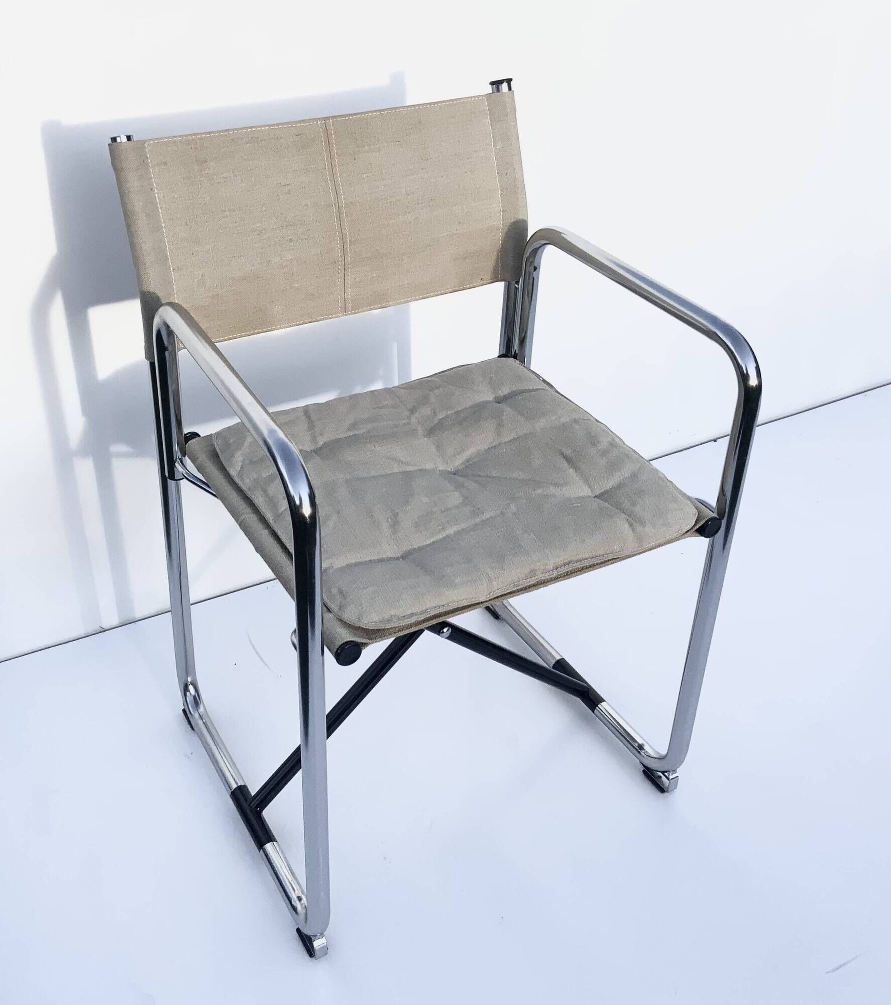 Folding Canvas Chair X75-2 Börje Lindau & Bo Lindekrantz Lammhults 1970s