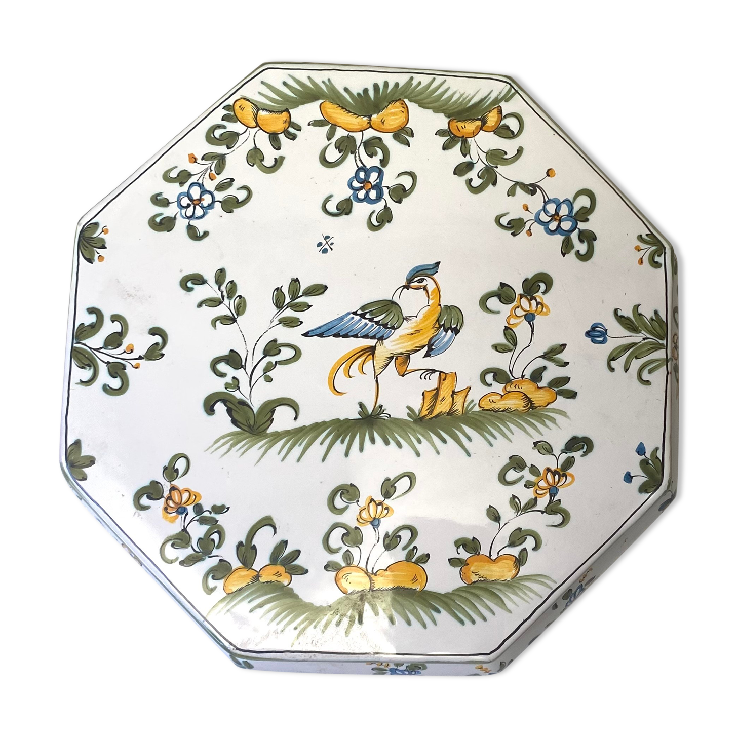 Piedestal earthenware coaster Lallier Moustiers