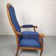 Armchair voltaire blue fabric