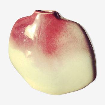 Old pink enamelled vase