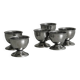 6 vintage stainless steel egg cups