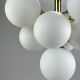 Lustre Sputnik Kaiser Leuchten design en verre opale années 60 70