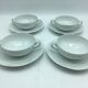 4 broth bowls in taraud limoges porcelain.