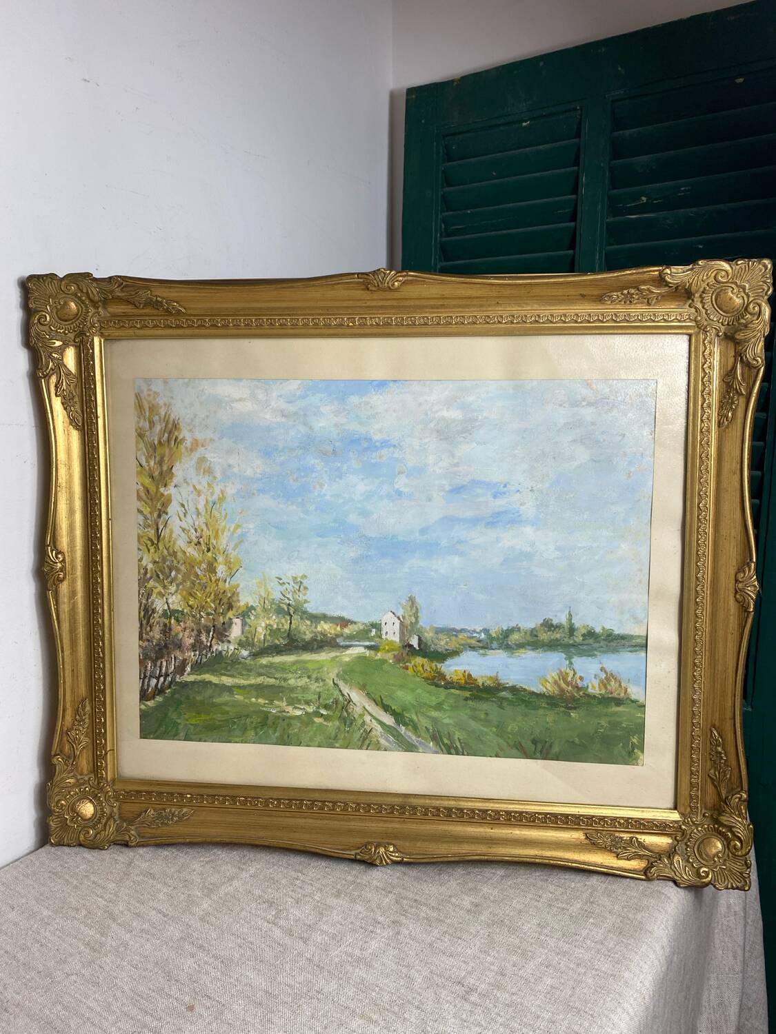 Painting, landscape, gouache by Jeanne Philippar-Quinet