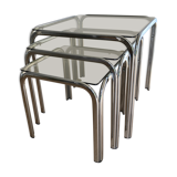 Glass nesting tables 70s