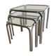 Tables gigogne en verre années 70