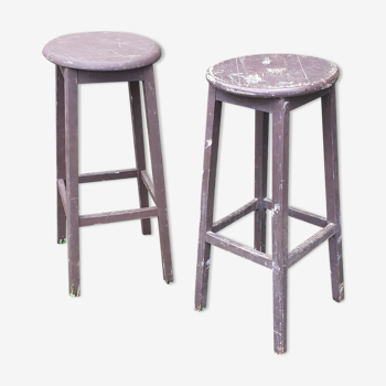 Pair of workshop stools