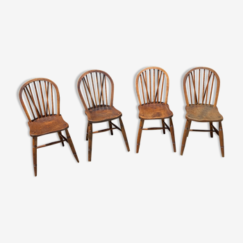 Set of 4 Windsor Sack-back chairs