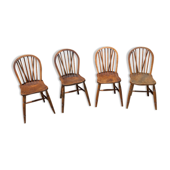 Ensemble de 4 chaises Windsor Sack-back