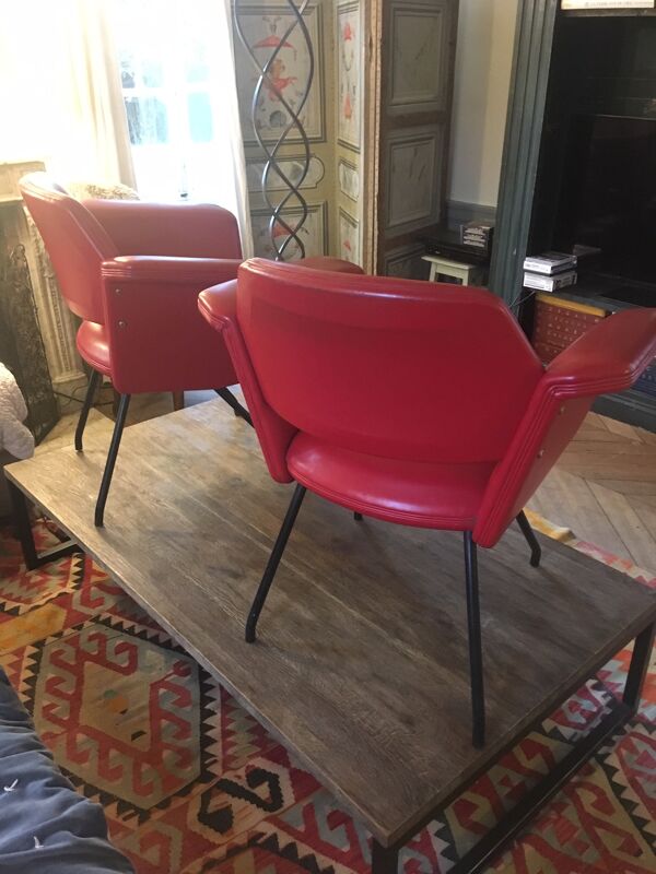 fauteuils Par Joseph Andre Motte, steiner, 1958