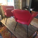 Armchairs by Joseph Andre Motte, Steiner, 1958