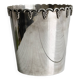 Antique champagne bucket in shiny silver metal