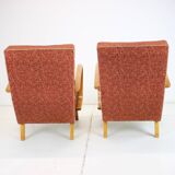 1950s Jindrich Halabala Set of Two Armchairs, Czechoslovakia