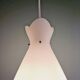 Scandinavian suspension in frosted white glass, 1960s