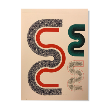 Lithographie originale avec gaufrage signée Kumi Sugai, S (3), 1990