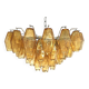 Amber Murano glass chandelier "poliedri" d55